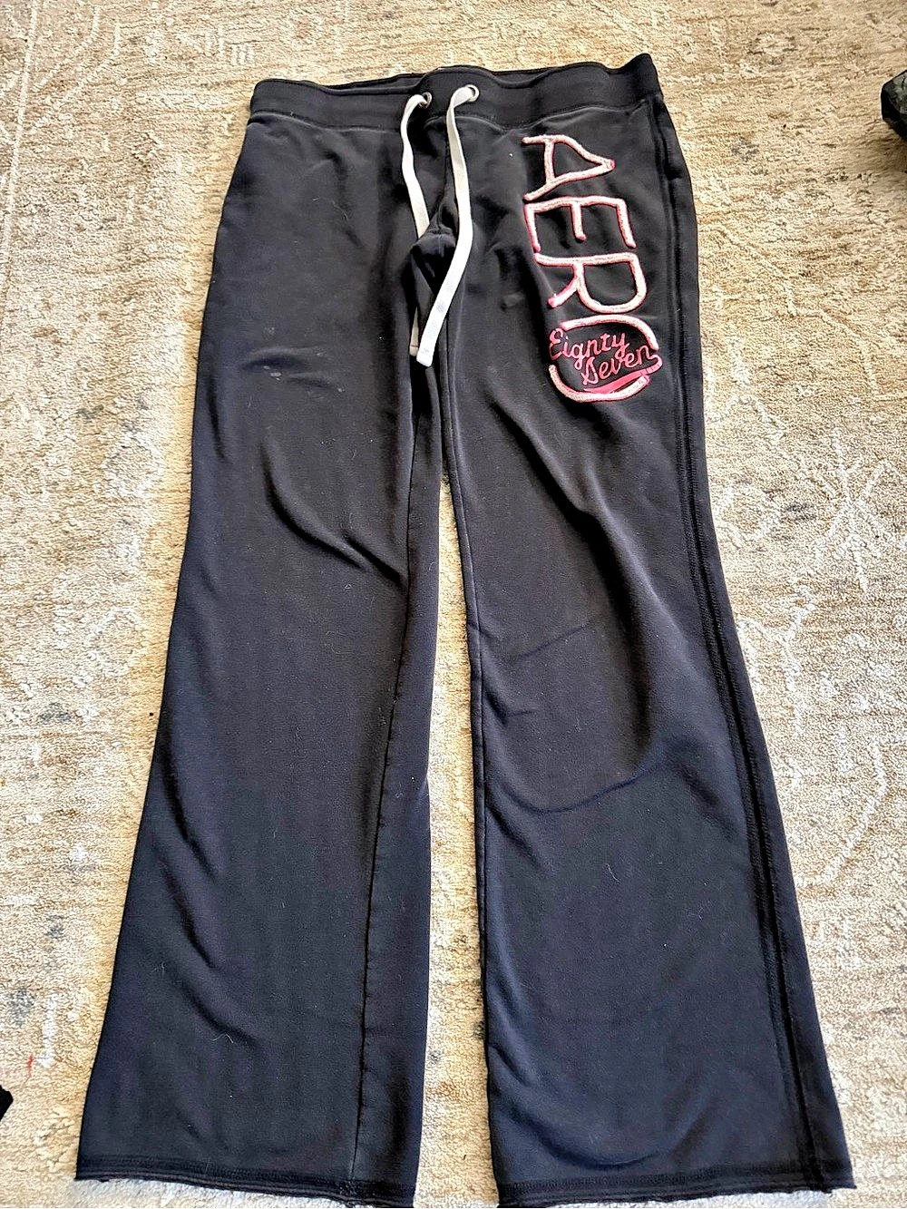 Aéropostale Aero 87 Eighty Seven Low-Rise Fit & Flare Sweatpants Flare Pants